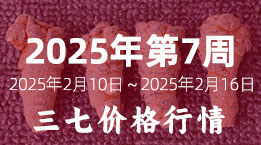 文山三七市场2025年第7周2025年2月10日～2025年2月16日三七平均价格分析